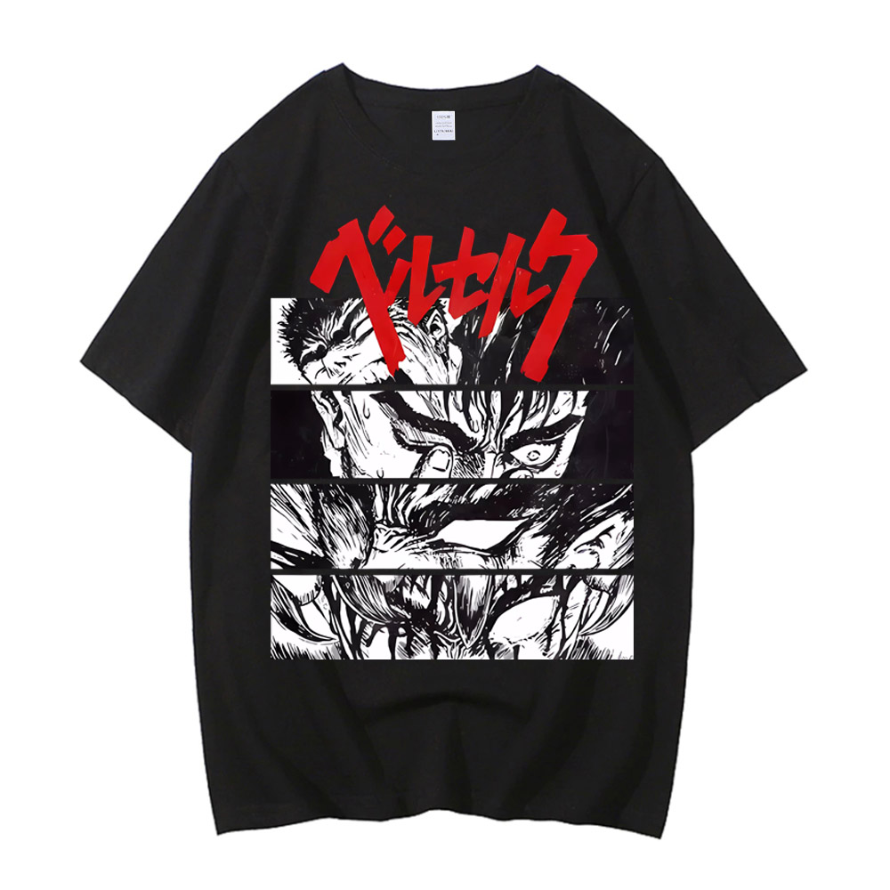 Anime Merchandise Store In Japan - เสื้อยืดอนิเมะ Berserk ลายพิมพ์สุดฮิตประจำปี 2026 สำหรับฤดูร้อน ผู้ชาย