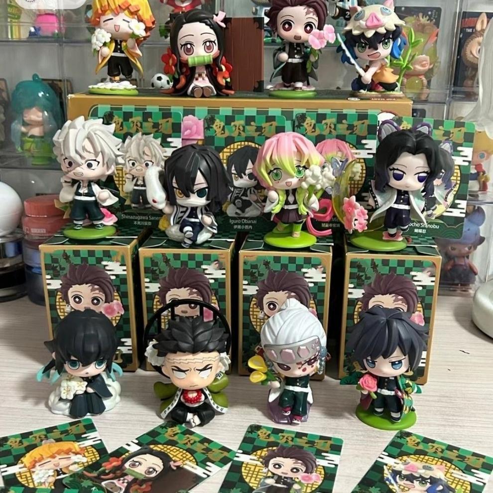 Anime Merchandise Demon Slayer - ฟิกเกอร์อนิเมะดาบพิฆาตอสูร ทันจิโร่ คามาโดะ เนซึโกะ กล่องสุ่ม ของตกแต่งรูปปั้น